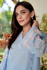 Pret Essentials By Sahar Stitched 2 Piece Summer Collection'2025-SSEC-V3-RR-05-Sakura Sky