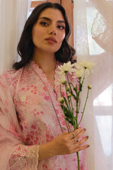 Nura By Sahar Stitched 3 Piece Emb Lawn Vol-02 Collection'2025-SSPN-MA-01-Fleur De Blush