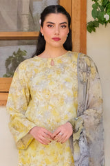 Nura By Sahar Stitched 3 Piece Emb Lawn Vol-02 Collection'2025-SSPN-MA-02-Buttercup Belle