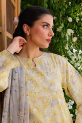 Nura By Sahar Stitched 3 Piece Emb Lawn Vol-02 Collection'2025-SSPN-MA-02-Buttercup Belle