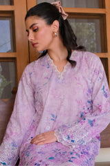 Nura By Sahar Stitched 3 Piece Emb Lawn Vol-02 Collection'2025-SSPN-MA-03-Lilac Dream