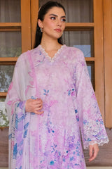 Nura By Sahar Stitched 3 Piece Emb Lawn Vol-02 Collection'2025-SSPN-MA-03-Lilac Dream