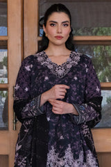 Nura By Sahar Stitched 3 Piece Emb Lawn Vol-02 Collection'2025-SSPN-ZA-07-Midnight Petals