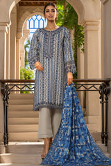 Sada Bahar Stitched 3 Piece Emb Khaddar Collection'2024-D-6635-Off White