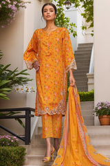 Sada Bahar Mid Summer Pret Embroidered Cutwork Collection'2023-CW-5687-Yellow