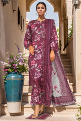 Sada Bahar Stitched 3 Piece Emb Khaddar Vol-03 Collection'2024-CW-ED-8149-Maroon