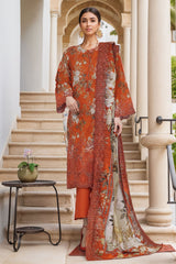Sada Bahar Stitched 3 Piece Laser Cutwork Chikankari Vol-01 Collection'2024-D-19-Orange