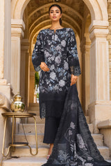 Sada Bahar Stitched 3 Piece Laser Cutwork Chikankari Vol-02 Collection'2024-CK-25-Black