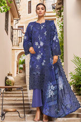 Sada Bahar Stitched 3 Piece Laser Cutwork Chikankari Vol-02 Collection'2024-CK-23-Blue