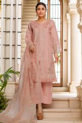 Sada Bahar Stitched 3 Piece Luxury Emb Spring Vol-03 Collection-LEL3-MK-38-Pink