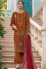 Sada Bahar Stitched 3 Piece Luxury Festive Emb Lawn Vol-05 Collection'2024-LEL-26-Mustard