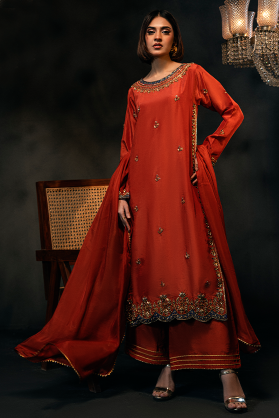 Lux Edit By Zaaviay Stitched Sahara Nights (Three Piece)