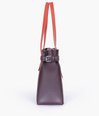 RTW Creation - Dark brown satchel tote bag