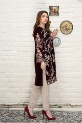Panache Apparel Stitched Velvet Collection-Serene