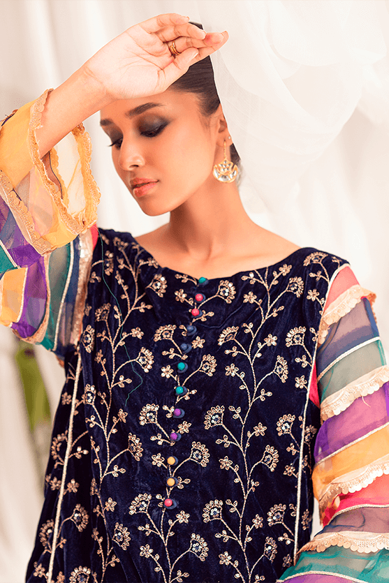 Bagh-E-Makhmal By Zaaviay Stitched Velvet Zarnish (Two Piece)