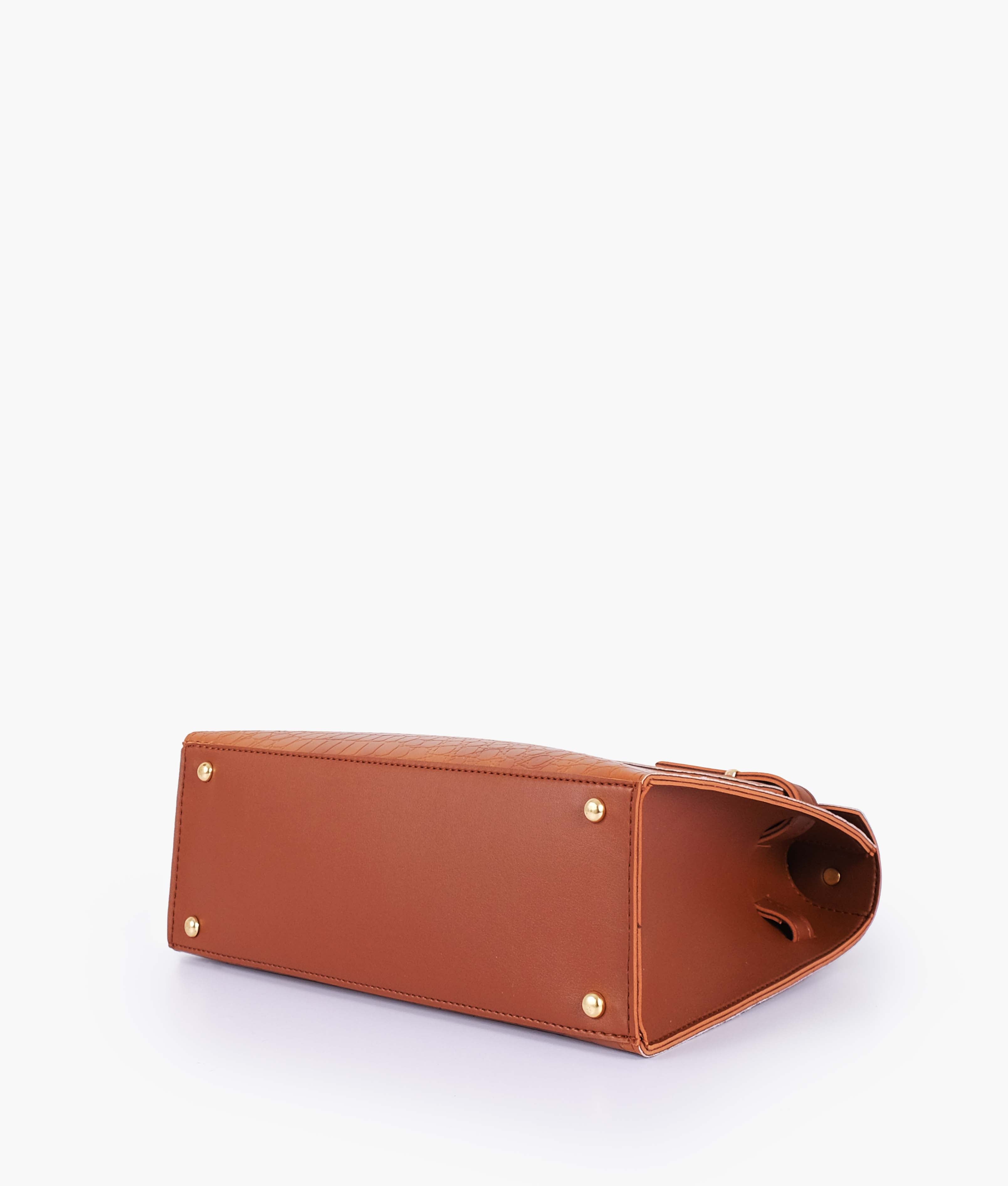 RTW Creation - Sienna crocodile cross-body bag with top-handle