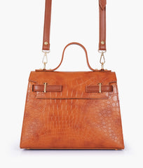 RTW Creation - Sienna crocodile cross-body bag with top-handle