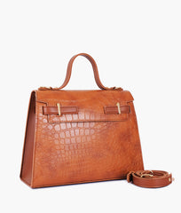 RTW Creation - Sienna crocodile cross-body bag with top-handle