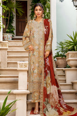 Signature By Sada Bahar Stitched 3 Piece Festive Emb Lawn Vol-02 Collection'2025-PD-234-FAWN