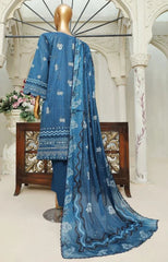 Dressline Unstitched 3 Piece Chikankari Emb  Doriya Lawn Collection