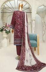 Dressline Unstitched 3 Piece Chikankari Emb  Doriya Lawn Collection
