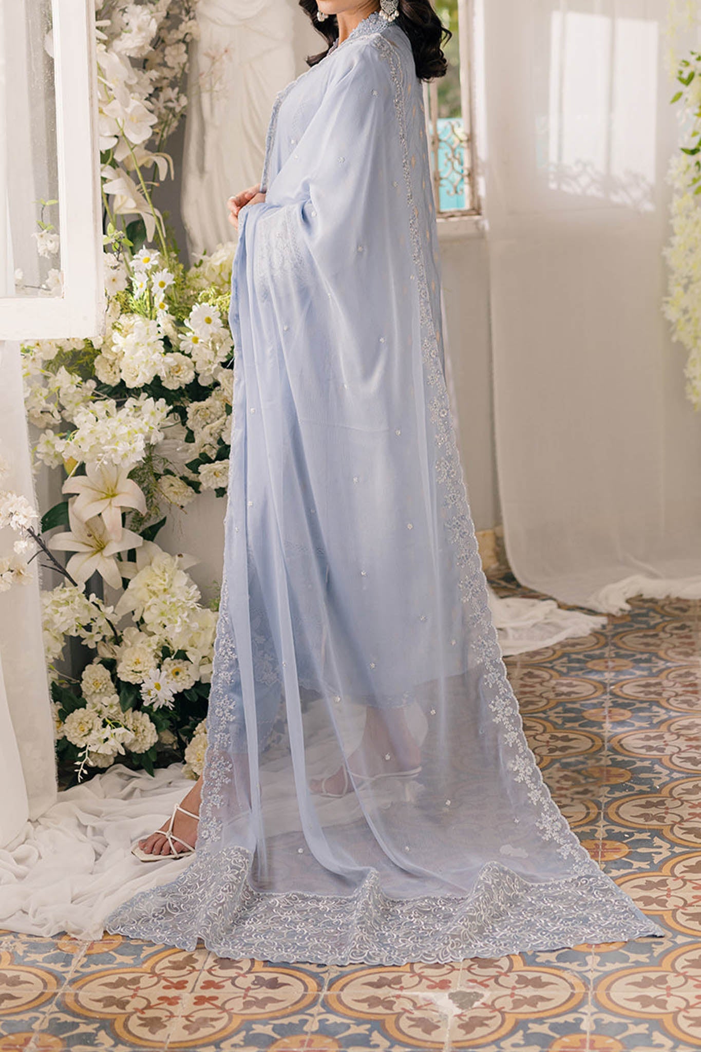 Eid Drop 2 By Azure Unstitched 3 Piece Ensembles Festive Jacquard Lawn Collection'2024-57-Slate-Symphony