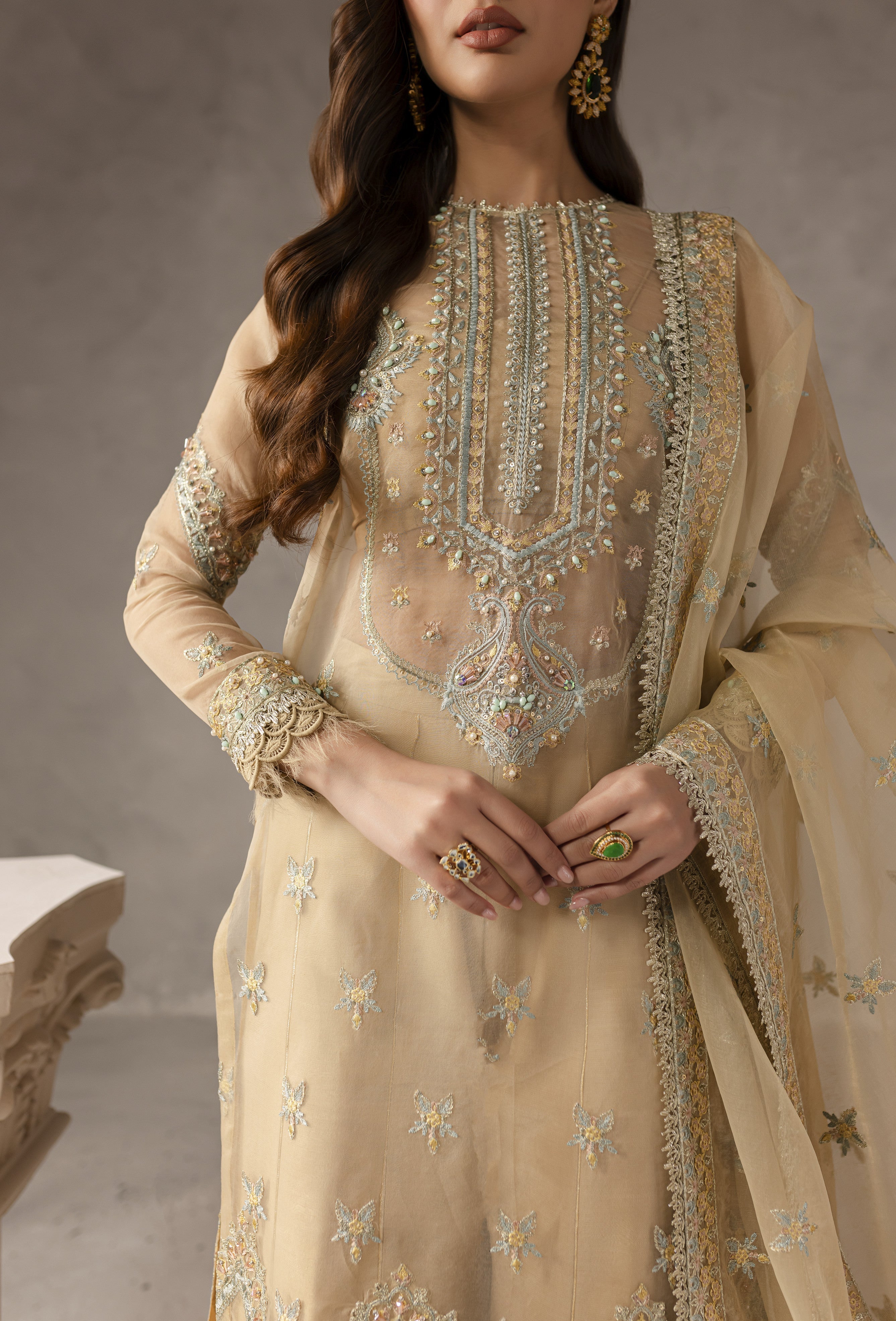 Eblouir By Imran Ramzan Unstitched 3 Piece Luxury Formals Collection'2025-Soleil Étincelant