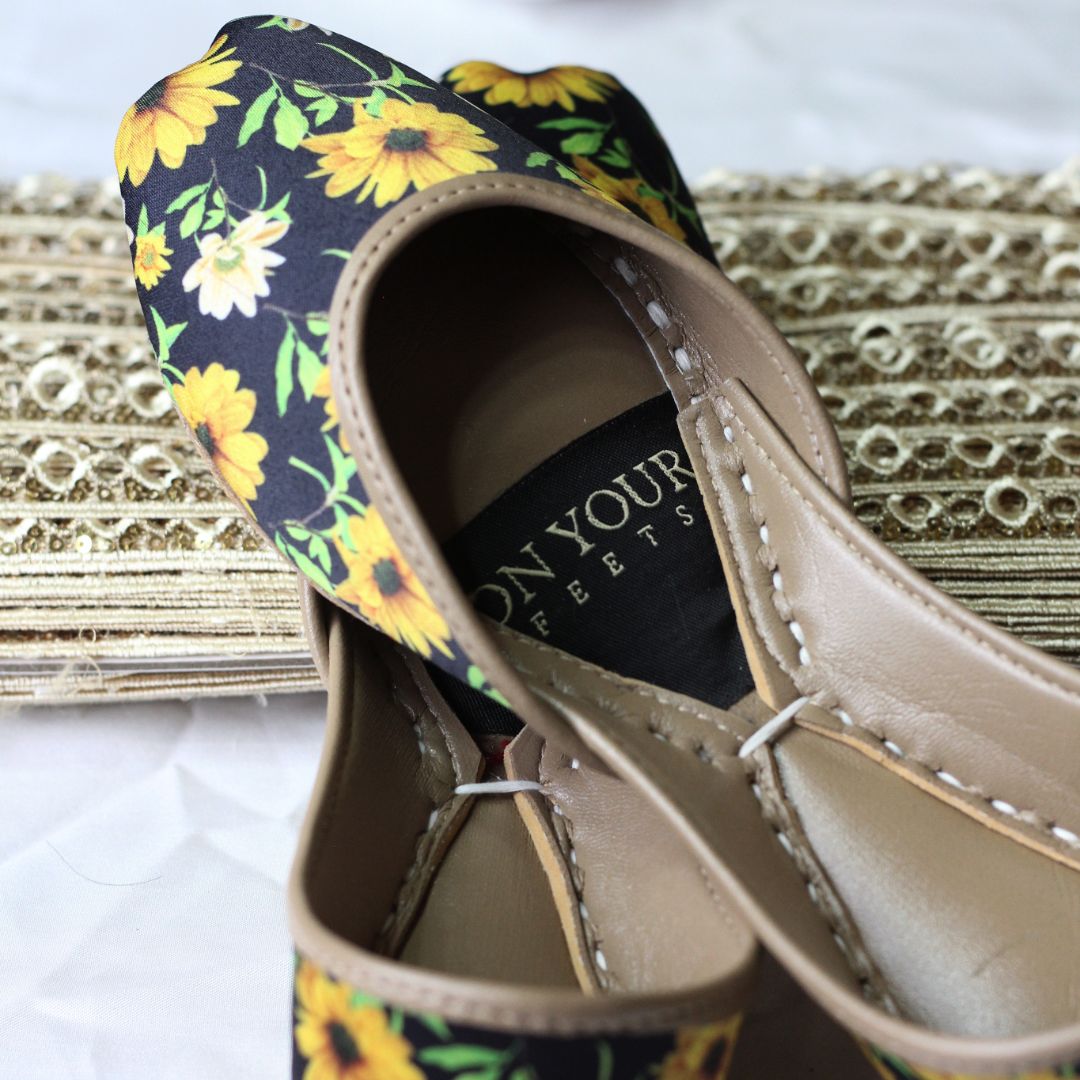 On Your Feets Casual Khussa-Sunflower Bloom
