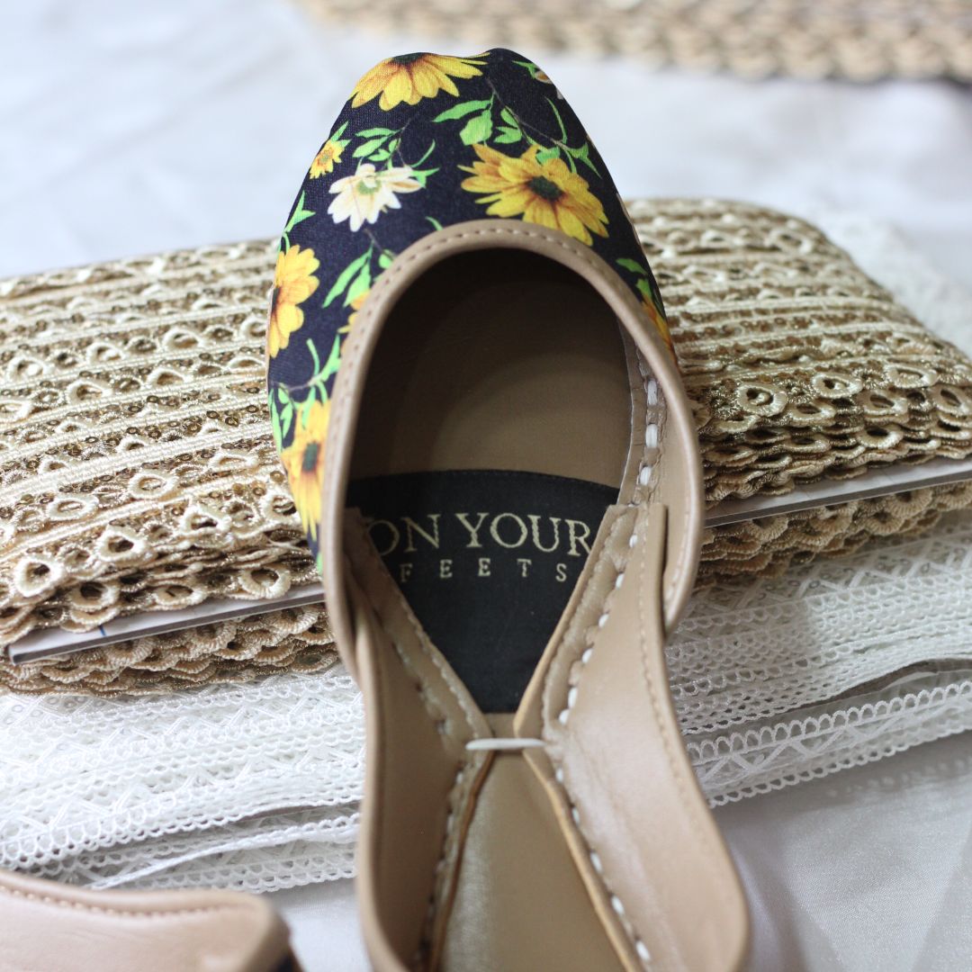 On Your Feets Casual Khussa-Sunflower Bloom