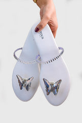 On Your Feets KolaPuri-Swallowtail Butterfly (White)