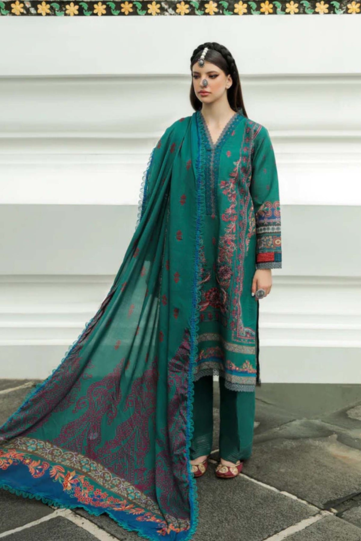 Tassawur by Florent Unstitched 3 Piece Silk Karandi Collection'2022-TFL-02A
