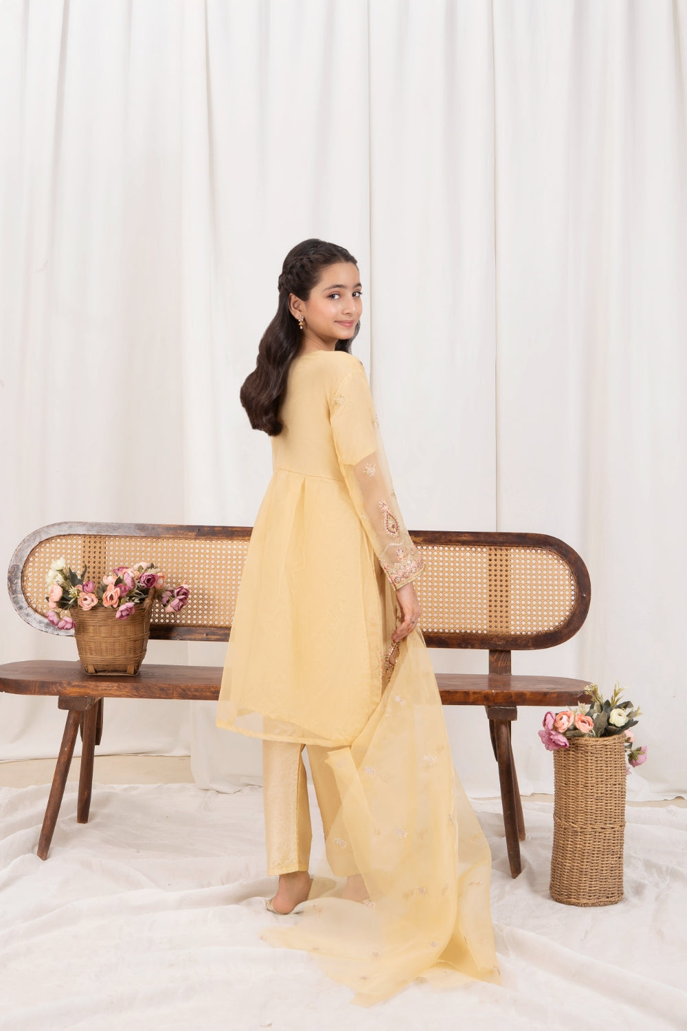 Khayat Stitched 3 Piece Formals Kids Collection'2025-Khayat - Flax