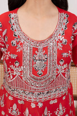 Khayat Stitched 3 Piece Kids Formals Collection'2025 Khayat-Red