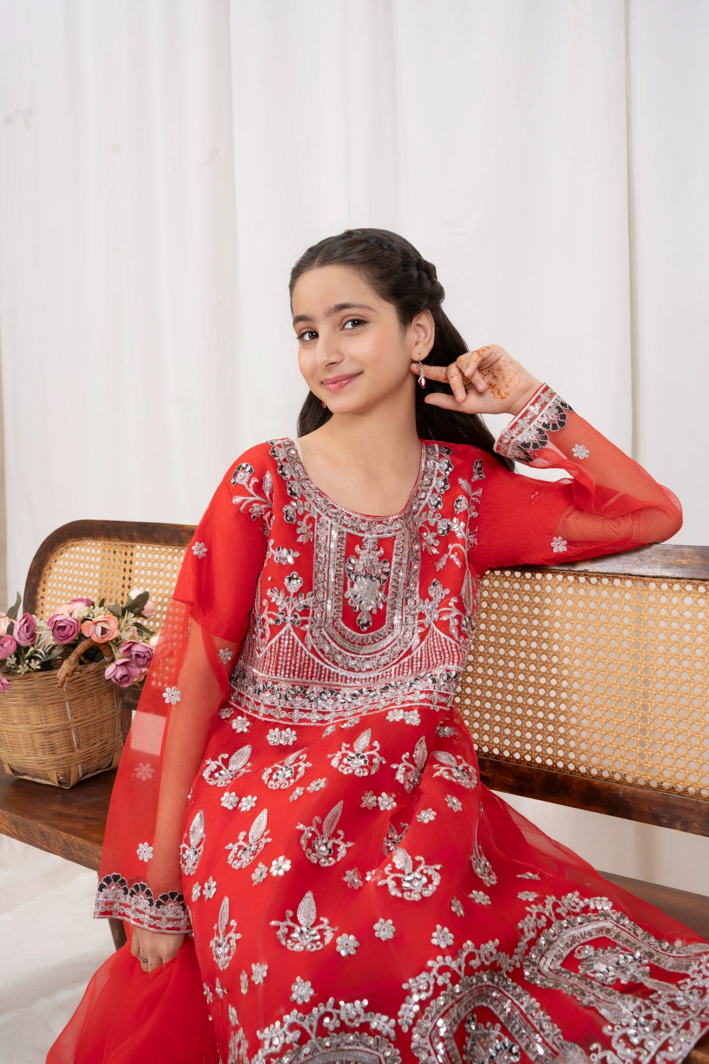 Khayat Stitched 3 Piece Kids Formals Collection'2025 Khayat-Red