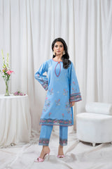 Zoya Zafar Stitched 2 Piece Cotton Collection'2025-Skymira