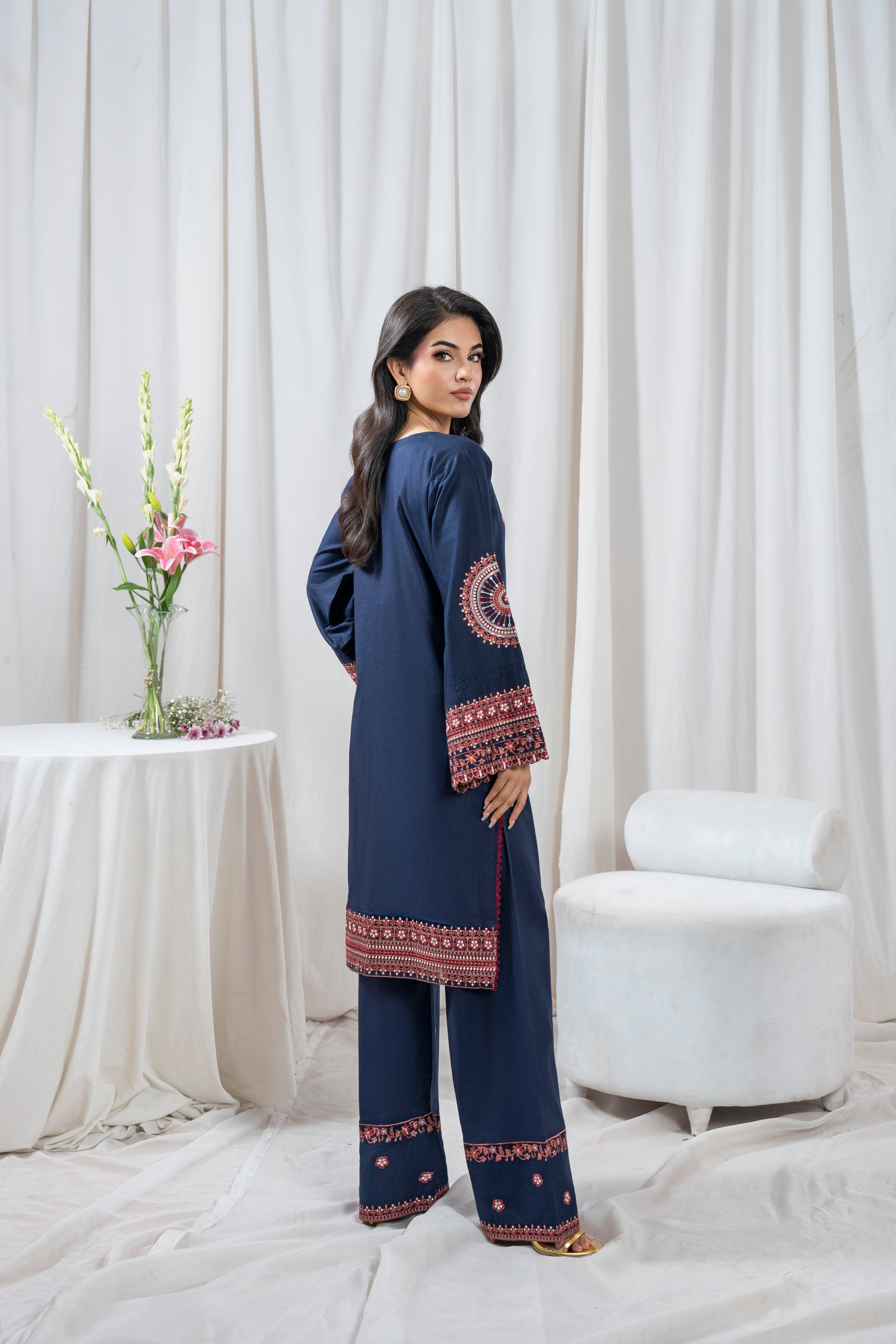 Zoya Zafar Stitched 2 Piece Cotton Collection'2025-Qalamkar PRET