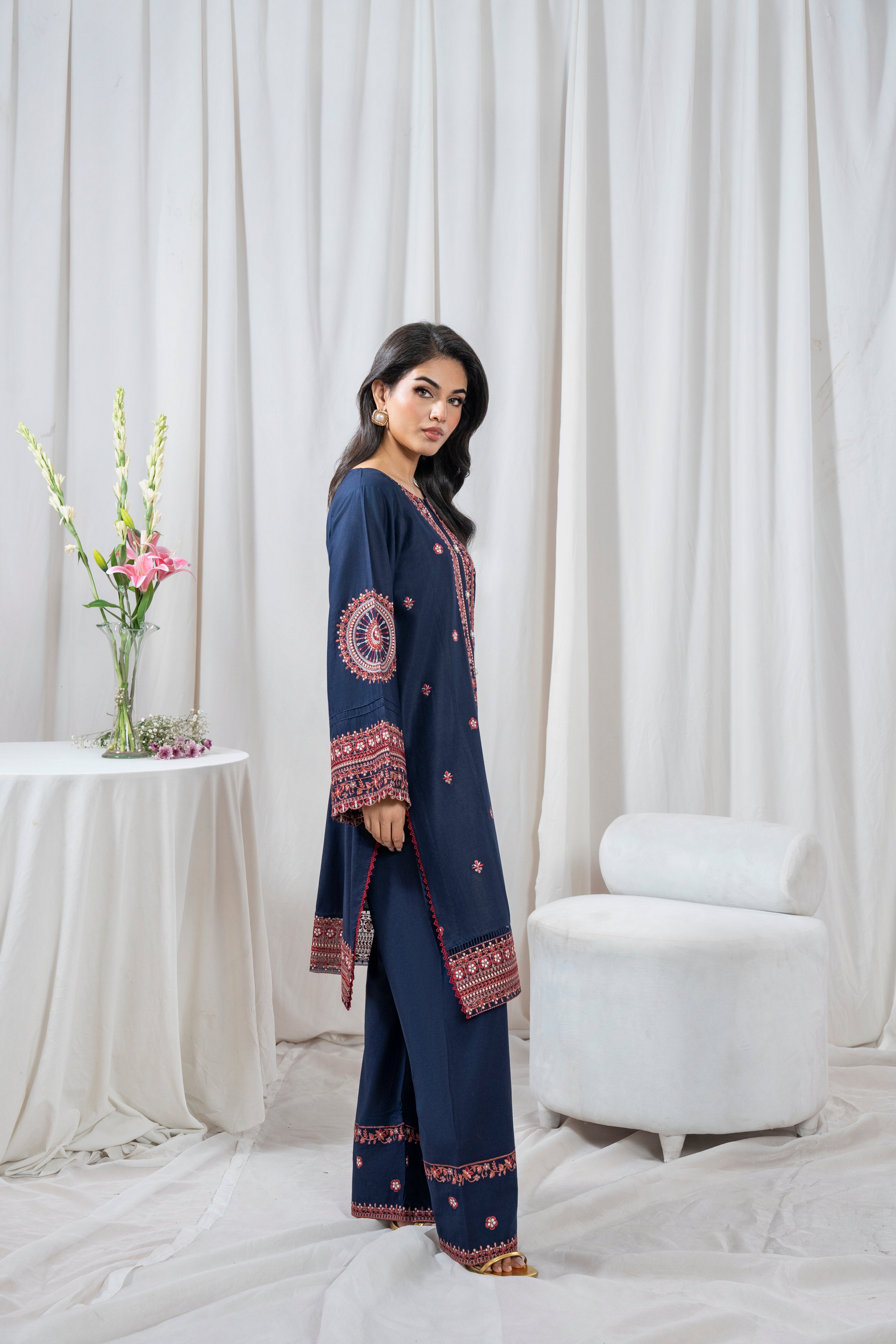 Zoya Zafar Stitched 2 Piece Cotton Collection'2025-Qalamkar PRET