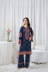 Zoya Zafar Stitched 2 Piece Cotton Collection'2025-Qalamkar PRET