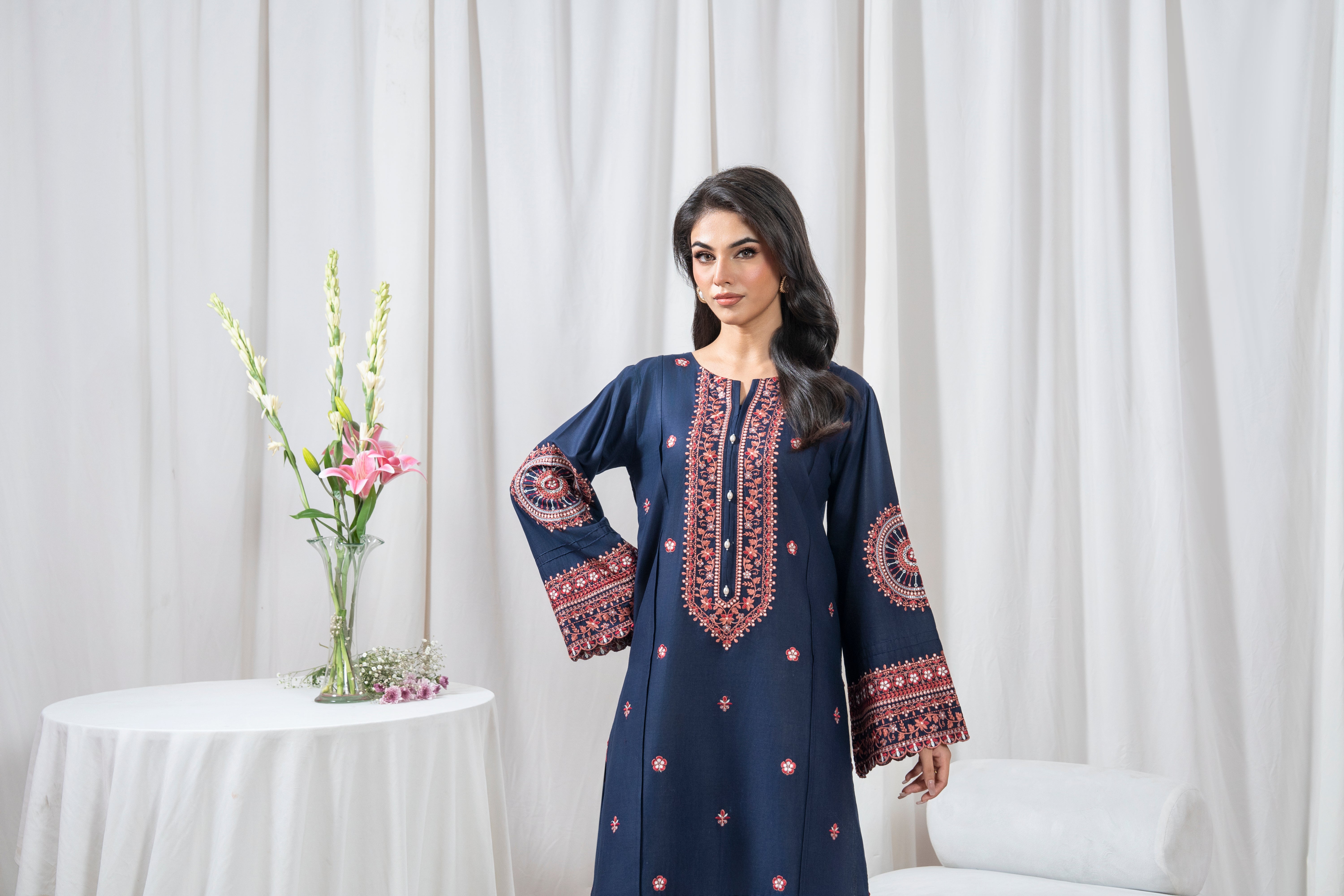 Zoya Zafar Stitched 2 Piece Cotton Collection'2025-Qalamkar PRET