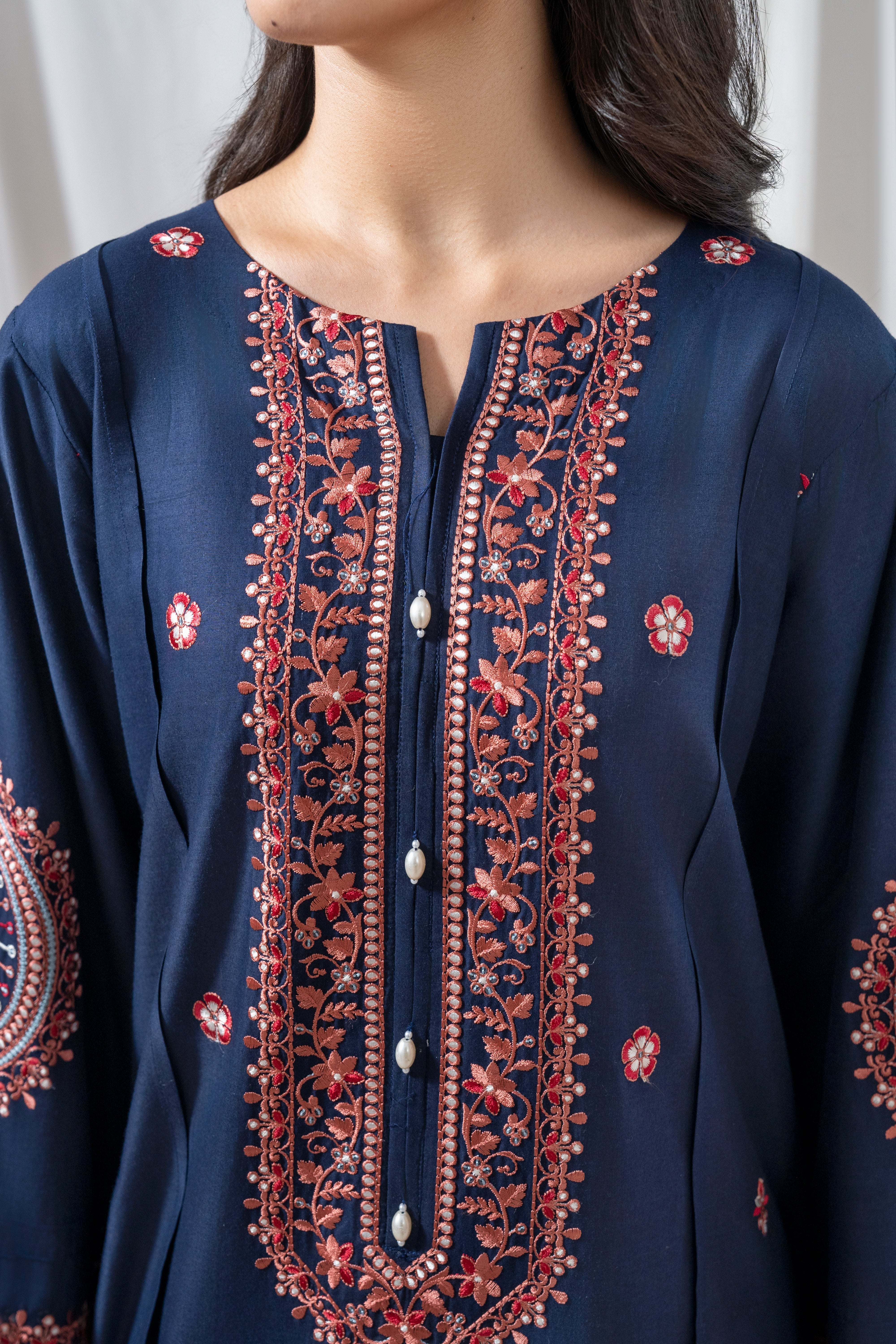 Zoya Zafar Stitched 2 Piece Cotton Collection'2025-Qalamkar PRET
