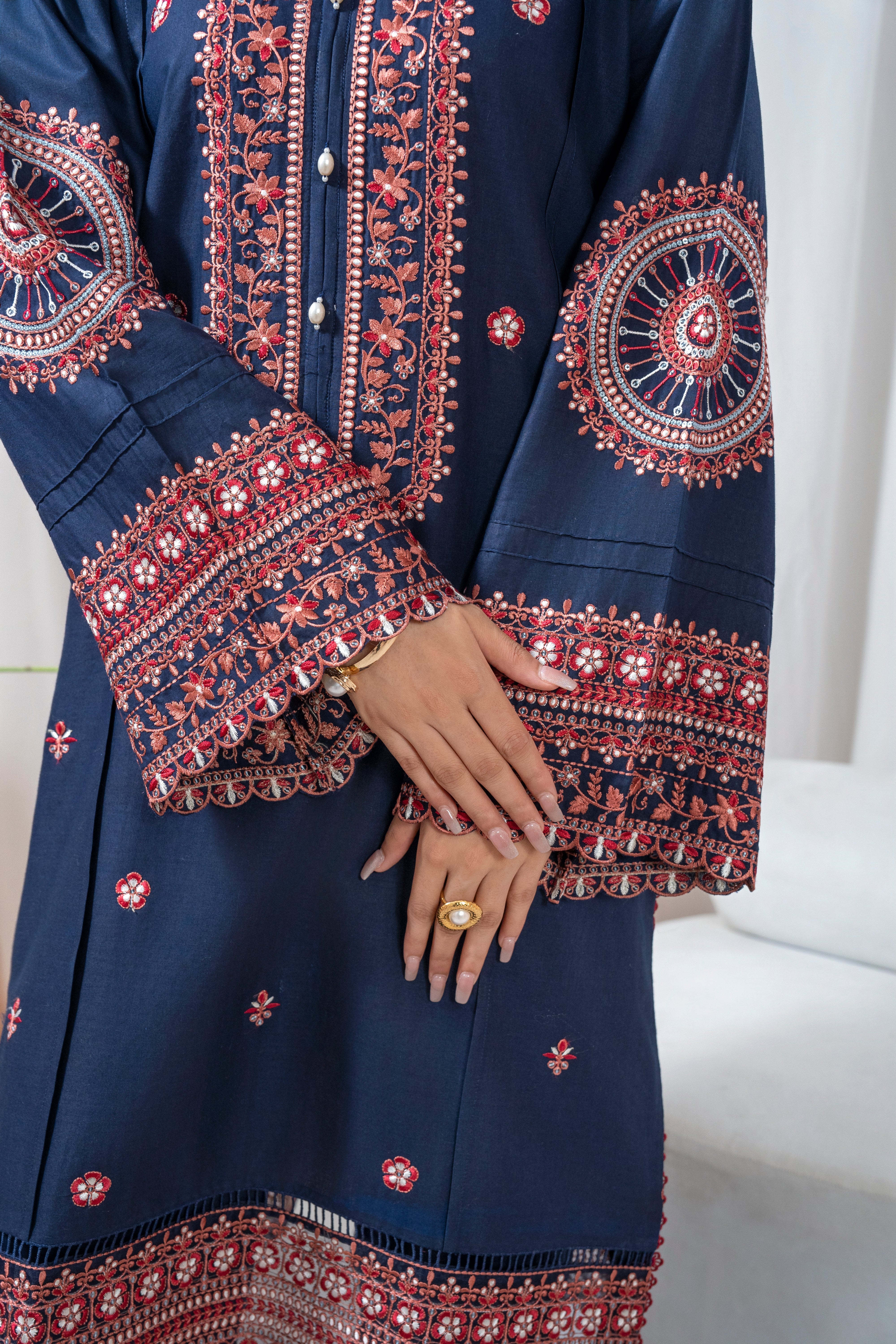 Zoya Zafar Stitched 2 Piece Cotton Collection'2025-Qalamkar PRET