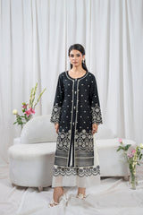 Zoya Zafar Stitched 2 Piece Cotton Collection'2025-Monochrome Maison