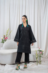 Zoya Zafar Stitched 2 Piece Cotton Collection'2025-Monochrome