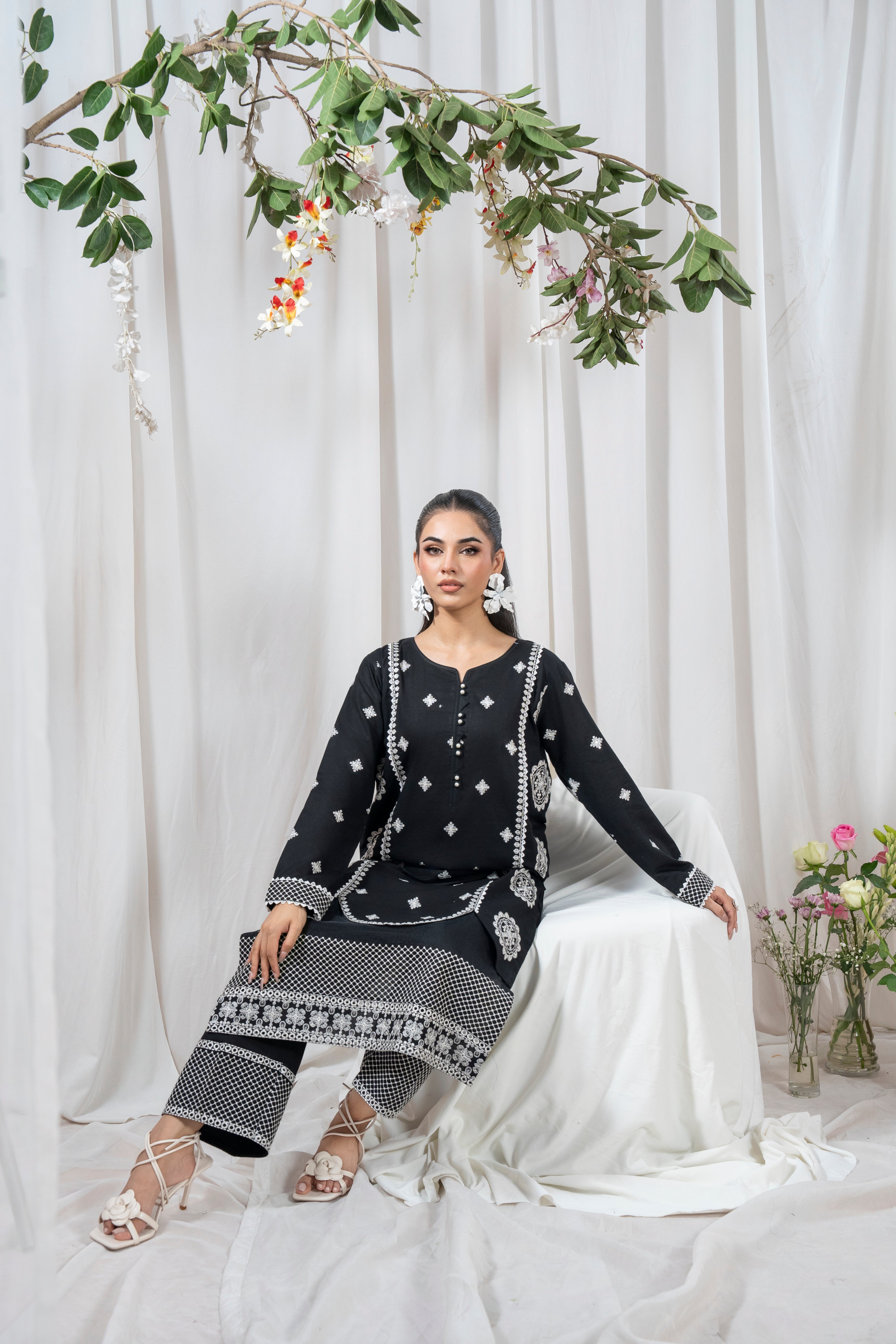 Zoya Zafar Stitched 2 Piece Cotton Collection'2025-Qalamkar Art