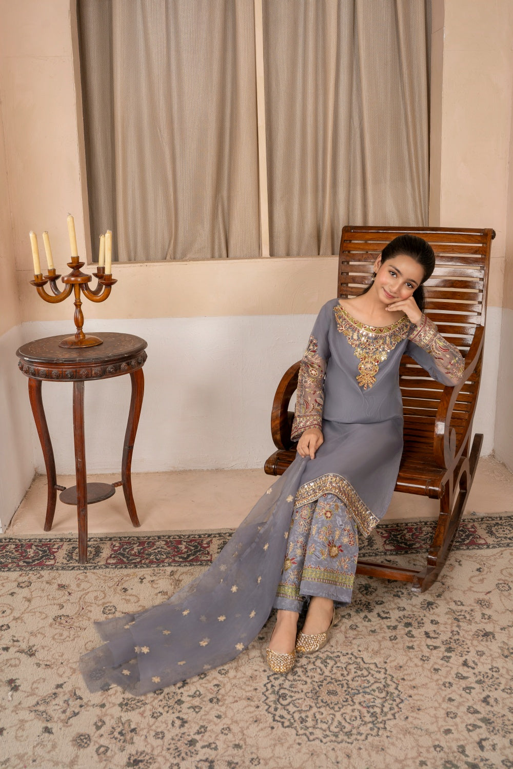 Khayat Stitched Festive Kids Collection'2025-Timberwolf