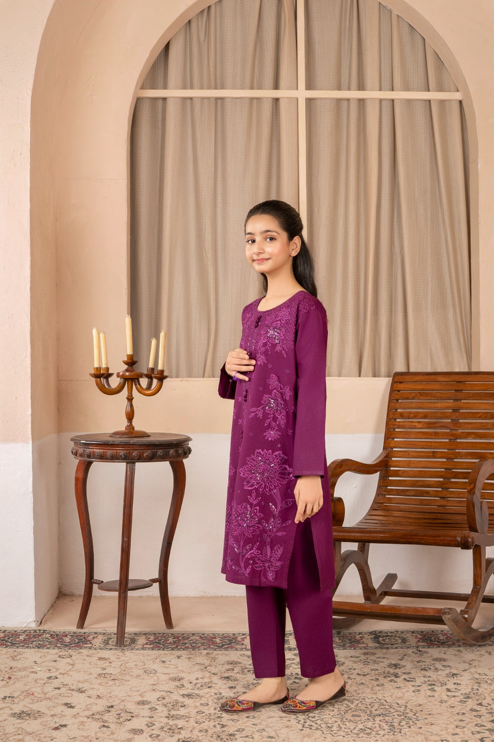 Khayat Stitched Festive Summer Kids Collection'2025-Purple Heart