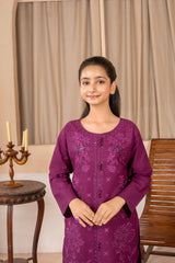 Khayat Stitched Festive Summer Kids Collection'2025-Purple Heart