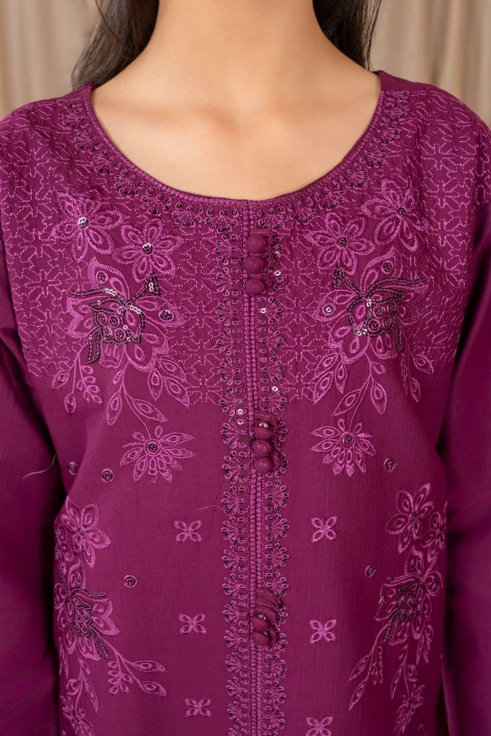 Khayat Stitched Festive Summer Kids Collection'2025-Purple Heart