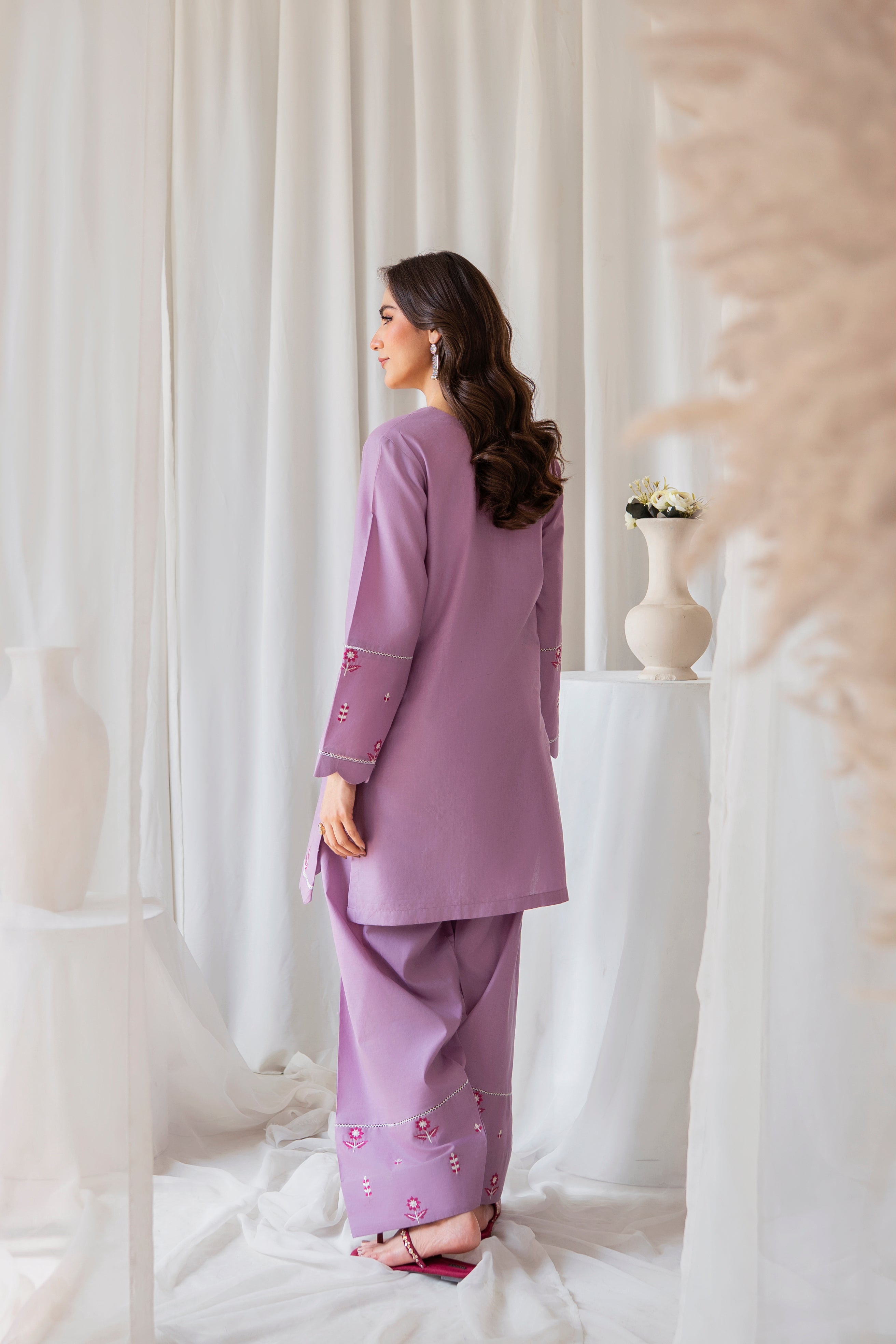 Zoya Zafar Stitched 2 Piece Cotton Collection'2025-Farshi shalwar