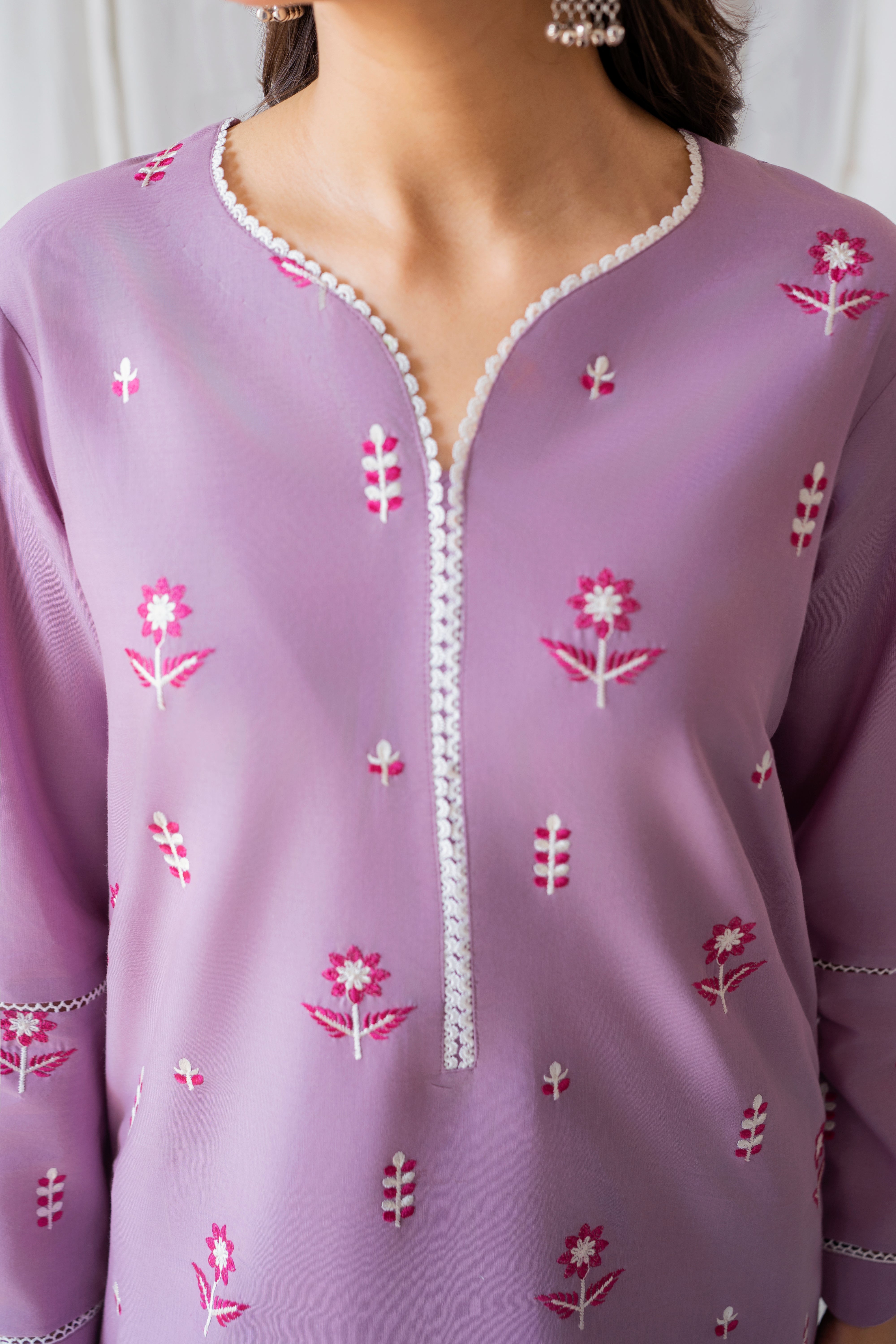 Zoya Zafar Stitched 2 Piece Cotton Collection'2025-Farshi shalwar
